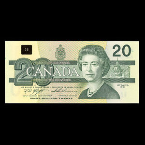 Canada, Bank of Canada, 20 dollars : 1991