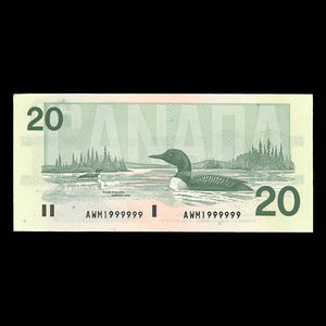 Canada, Bank of Canada, 20 dollars : 1991