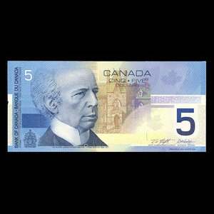 Canada, Bank of Canada, 5 dollars : 2002