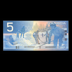 Canada, Bank of Canada, 5 dollars : 2002