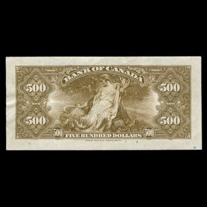 Canada, Bank of Canada, 500 dollars : 1935