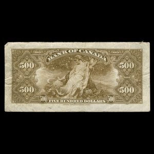 Canada, Bank of Canada, 500 dollars : 1935