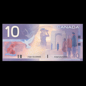 Canada, Bank of Canada, 10 dollars : 2001