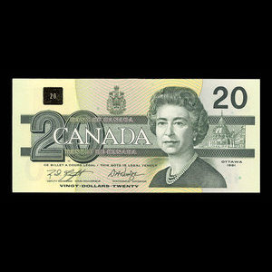 Canada, Bank of Canada, 20 dollars : 1991