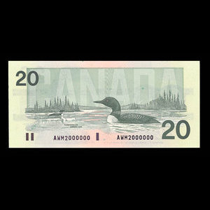 Canada, Bank of Canada, 20 dollars : 1991