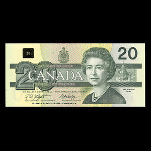 Canada, Bank of Canada, 20 dollars : 1991