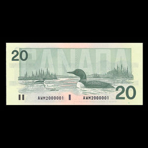 Canada, Bank of Canada, 20 dollars : 1991