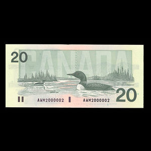 Canada, Bank of Canada, 20 dollars : 1991