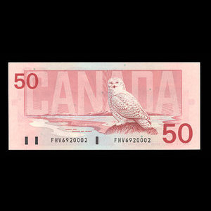 Canada, Bank of Canada, 50 dollars : 1989