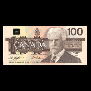 Canada, Bank of Canada, 100 dollars : 1988