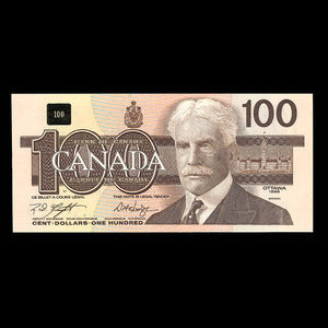 Canada, Bank of Canada, 100 dollars : 1988