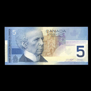 Canada, Bank of Canada, 5 dollars : 2002