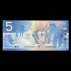 Canada, Bank of Canada, 5 dollars : 2002