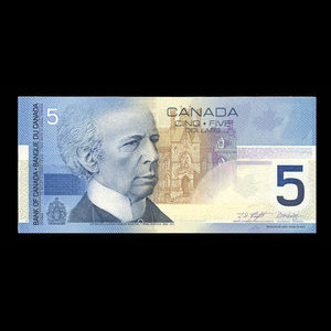 Canada, Bank of Canada, 5 dollars : 2002