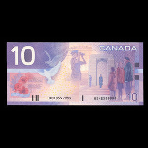 Canada, Bank of Canada, 10 dollars : 2001