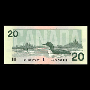 Canada, Bank of Canada, 20 dollars : 1991