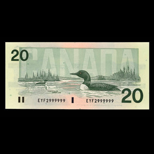 Canada, Bank of Canada, 20 dollars : 1991