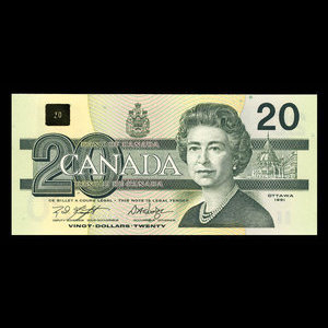 Canada, Bank of Canada, 20 dollars : 1991