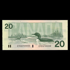 Canada, Bank of Canada, 20 dollars : 1991