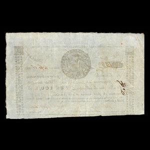 Canada, Jno. Molson (Jr.), 1 ecu : August 1, 1837