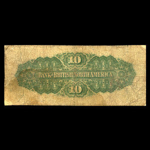 Canada, Bank of British North America, 10 dollars : July 3, 1877