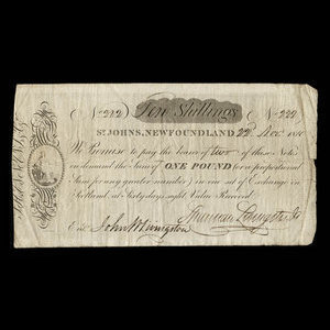 Canada, Shannan, Livingston & Co., 10 shillings : November 22, 1815