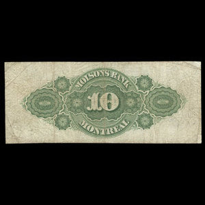 Canada, Molsons Bank, 10 dollars : January 2, 1897