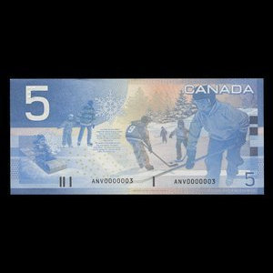 Canada, Bank of Canada, 5 dollars : 2002