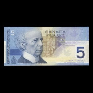 Canada, Bank of Canada, 5 dollars : 2002