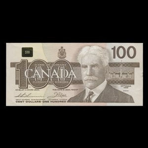 Canada, Bank of Canada, 100 dollars : 1988