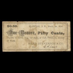 Canada, Read, Stevenson & Co., 50 cents : March 1, 1876