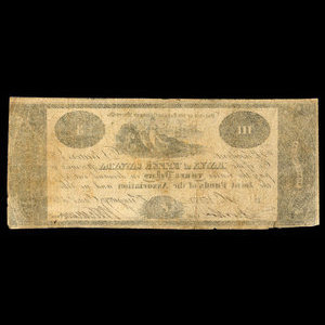 Canada, Bank of Upper Canada (Kingston), 3 dollars : January 1, 1820