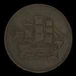 Canada, unknown, 1/2 penny : 1835