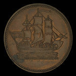 Canada, unknown, 1/2 penny : 1835