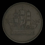 Canada, unknown, 1/2 penny : 1835