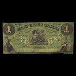 Canada, Bank of Upper Canada (York), 1 dollar : June 1, 1861