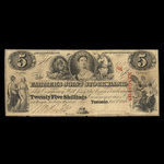 Canada, Farmer's Joint Stock Banking Co., 5 dollars : February 1, 1849