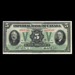 Canada, Imperial Bank of Canada, 5 dollars : November 1, 1933