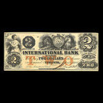 Canada, International Bank of Canada, 2 dollars : September 15, 1858