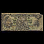 Canada, Ontario Bank, 5 dollars : January 1, 1898