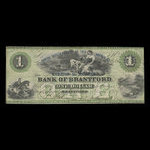 Canada, Bank of Brantford, 1 dollar : November 1, 1859