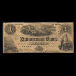 Canada, Zimmerman Bank, 1 dollar : November 2, 1854