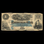 Canada, Zimmerman Bank, 1 dollar : December 1, 1856