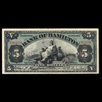 Canada, Bank of Hamilton, 5 dollars : June 1, 1914