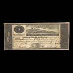 Canada, Bank of Upper Canada (Kingston), 5 dollars : June 3, 1822