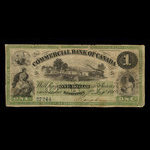 Canada, Commercial Bank of Canada, 1 dollar : January 2, 1860