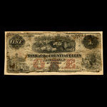 Canada, Bank of the County of Elgin, 1 dollar : August 1, 1856