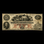 Canada, Bank of the County of Elgin, 5 dollars : August 1, 1856