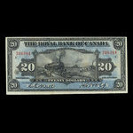 Canada, Royal Bank of Canada, 20 dollars : January 2, 1913