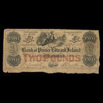 Canada, Bank of Prince Edward Island, 2 pounds : August 15, 1856